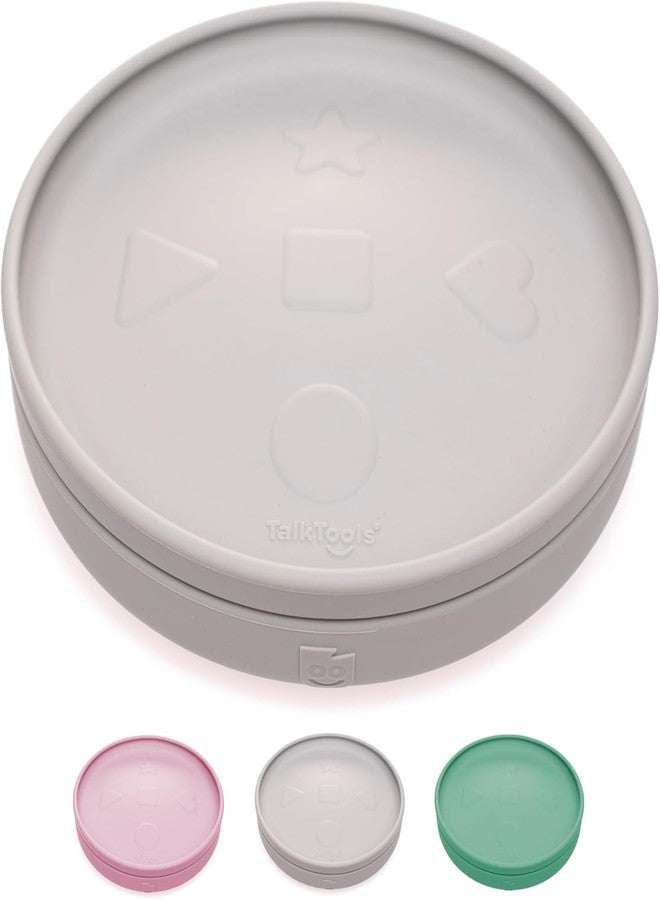 TalkTools Toddler Plates with Lids - Silicone Toddler Plates - Mess-Free Feeding with Plate Lid - Perfect for Self-Feeding Development - Strong Suction, BPA-Free, Dishwasher Safe (Cloud) - Image 1